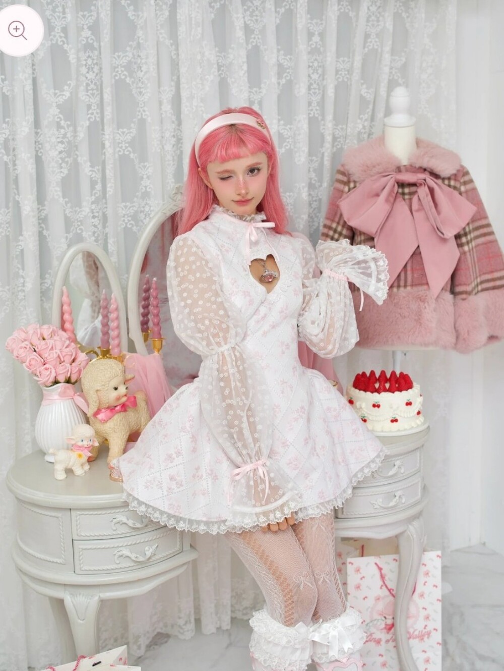 Vina Of The Valley Cherub's Touch Heart Cutout Mini Dress